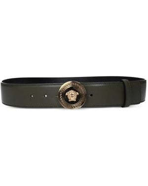 Versace Medusa Head Greca Belt - White