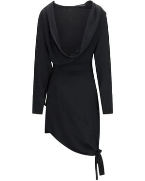 Francesco Murano Asymmetrisches Chamisier Kleid - Schwarz