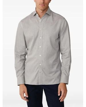 Hackett Puppytooth-Pattern Shirt - Grey