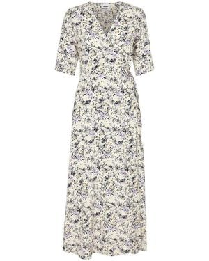 Minimum Miraly Floral-Print Wrap Maxi Dress - White