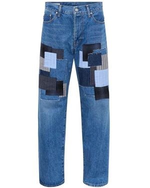 vowels Patchwork Jeans - Blue