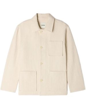 Sandro Cotton Worker Jacket - White