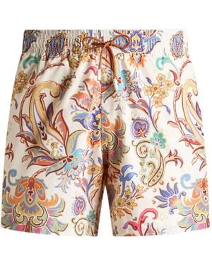Etro Costume Da Bagno A Fiori - Bianco