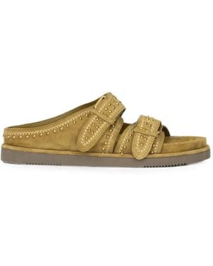Ash Studded Buckled Sandals - Metallic