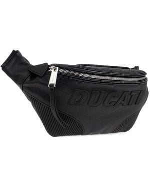 DSquared² X Ducati Embossed Zip Belt Bag - ブラック