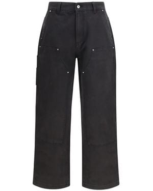 Represent Worker Cotton Trousers - Black