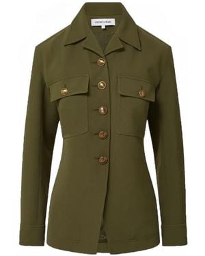 Veronica Beard Molyneux Button-Up Jacket - Green