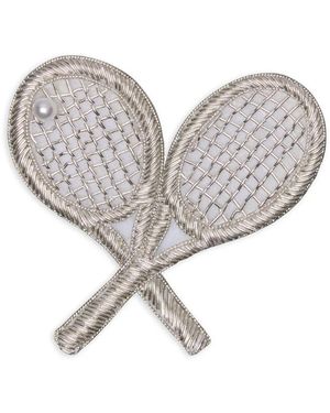 Thom Browne Broche Con Raqueta De Tenis - Gris