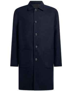 Etro Reversible Wool-Blend Coat - Blue