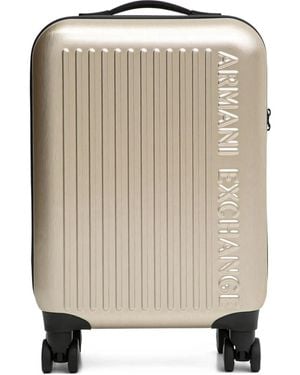 ARMANI EXCHANGE Valise À Roulettes Embossée - Neutre