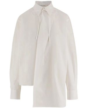 Niccolò Pasqualetti Bow-Detail Asymmetric Shirt - White