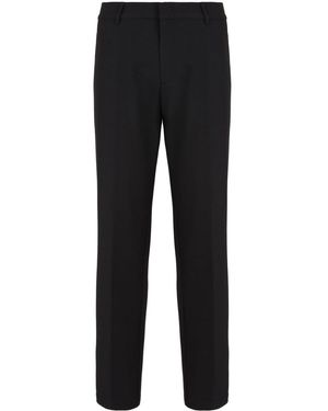 Emporio Armani Compact Fabric Chinos - Black