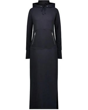MARCELLA Elba Zipped Hooded Maxi Dress - Blue