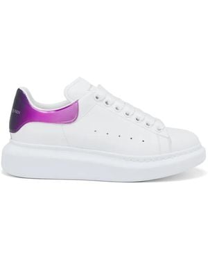 McQueen Degradé Round Trainers - White