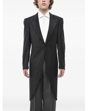 Corneliani Single-Breasted Wool Morning Coat - Black