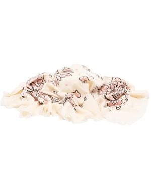 Kujten Ausgefranster Schal Mit Paisley-Print - Pink