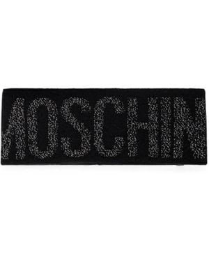 Moschino Logo-Knit Headband - Black