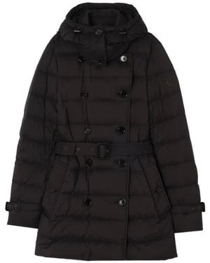 Burberry Short Nylon Audley Puffer Coat - Black
