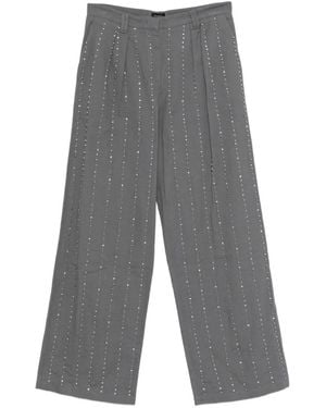 Pinko Penny Embellished Trousers - Grey