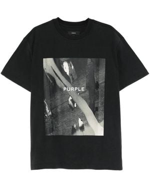 Purple Brand Graphic-Print T-Shirt - Black
