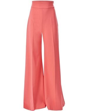 Carolina Herrera High-Waisted Wide-Leg Trousers - Red