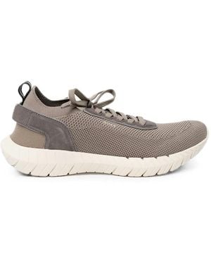 BOSS Mesh-Knit Paneled Sneakers - White