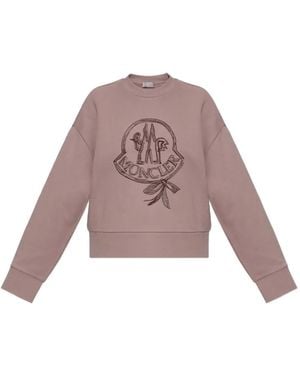 Moncler Logo-Embroidered Sweatshirt - Pink