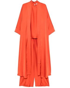 Silkylicious Abaya Three-Piece Set - Red