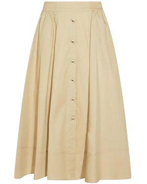 Twinset Button-Down Midi Skirt - Natural