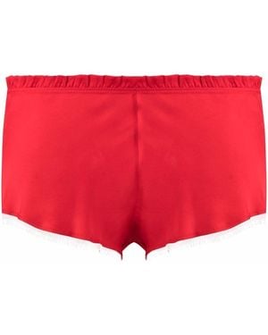 Carine Gilson Shorts Mit Blumigem Detail - Rot