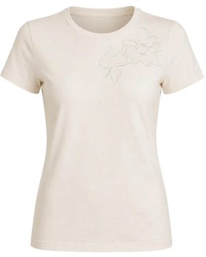 Liu Jo Camiseta Con Parche Floral - Blanco
