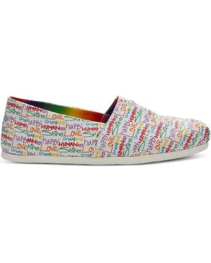 TOMS プリント エスパドリーユ - ホワイト
