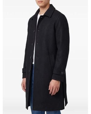 Lardini Belted Single-Breasted Coat - Blue