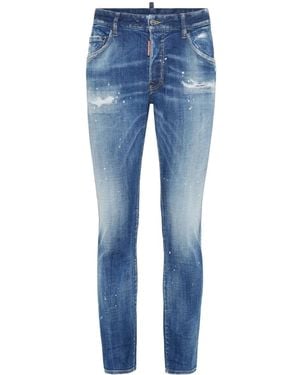 DSquared² ダメージ テーパードパンツ - ブルー