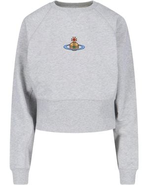 Vivienne Westwood Orb-Embroidered Sweatshirt - Grey