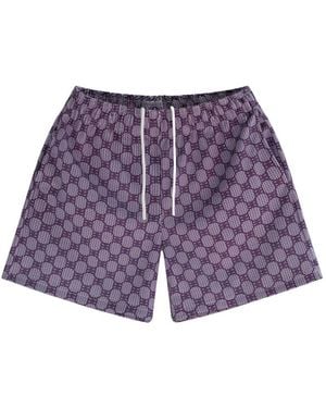 Bravest Studios Geometric-Print Shorts - Purple