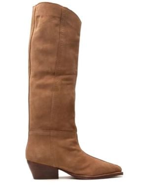 Free People Sway Leather Boots - Brown