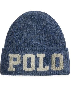 Polo Ralph Lauren Beanie Mit Intarsien-Logo - Blau