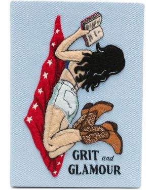 Olympia Le-Tan Grit And Glamour Clutch Mit Stickerei - Weiß