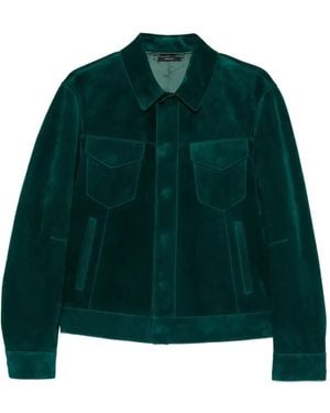 Tom Ford Veste En Daim - Green