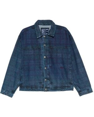 Rassvet (PACCBET) Veste En Jean À Empiècement À Carreaux - Bleu