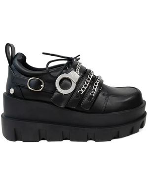 Altercore Neri Chain-Link Platform Shoes - Black