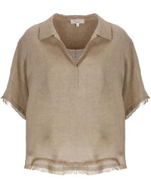 Antonelli Frayed-Edges Blouse - Natural