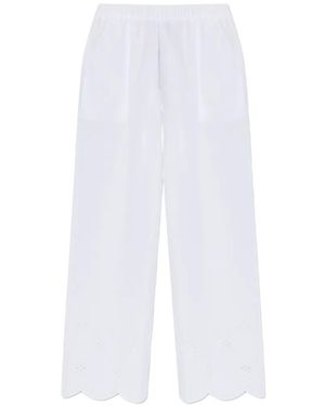 Hanro Broderie Anglaise Scalloped Pants - White