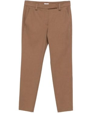 Brunello Cucinelli Cotton Elastane Water Buffalo Trousers - White