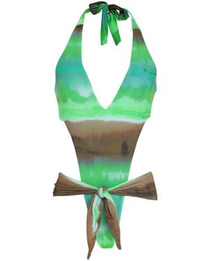 Amir Slama X Jade Picon Tie-Dye Swimsuit - Green