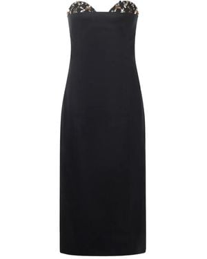 Genny Sequin-Embellishment Midi Dress - Black