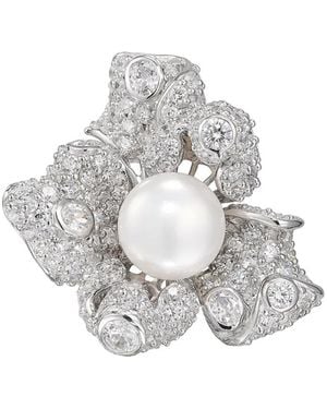 Anabela Chan Mini Blossom Ring - White