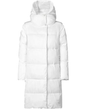 Save The Duck Hooded Quilted Coat - White