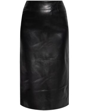 Givenchy Falda midi de piel - Negro